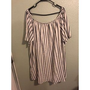 White stripe dress